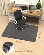 Blvornl Office Chair Mat for Hardwood Floor, 35.4"*47.2" Desk Computer Mat for Hard Wood, Large Anti-Slip Hard Floor Protector Rolling Chair Mat, PVC Desk Rug for Office Black - Image 2