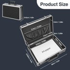 LOCKCURX File Organizer Storage Box, 14.2 x 9.4 x 4.5 Inch Metal Briefcase - Image 3