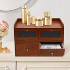 Wood Desk Organizer Tabletop Storage Organization with Drawers Desk Drawer Organizer for Catalog, Card, Jewelry, Makeup, Craft & Tools (6 Drawer) - Image 5