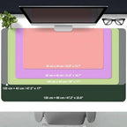 Leather Desk Pad Protector, 47.2'' x 23.6'', Suede Base Sewing Desk Blotter, Non-Slip Office Mat, Waterproof Writing Pad for Home and Office - White - Image 4
