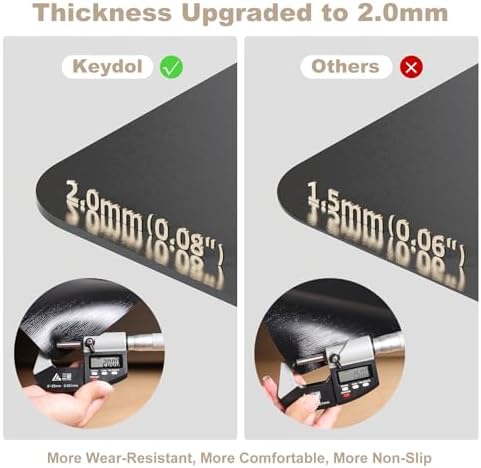 [Thickened to 2.0mm] 40"x 50" Office Chair Mat for Hardwood, Vinyl Computer Floor Mat, Anti-Slip Desk Mats for Hardwood, Easy to Clean Office Chair Floor Protector, Durable Rolling Chair Mat - Image 2