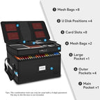 Large Fireproof Document Box with Lock, 2 Layer File Storage Organizer Box - Image 3