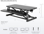 VIVO Black Carbon Fiber 32 inch Desk Converter, DESK-V000KR - Image 3