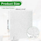 PATIKIL Desk Dividers 24" x 24", 1 Pack Desk Privacy Panel Freestanding Noise Reducing Partition Acoustic Panel with 4Pcs Support Feet for Testing Office Home Library, Light Gray Style C - Image 2