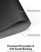 Leather Desk Mat 63" x 17", Black Large Desk Pad Protector - Image 2