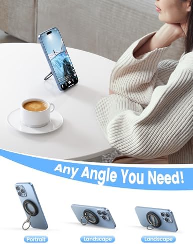 Lamicall Magnetic Phone Ring Kickstand & Rotatable Cord Organizer - Image 4