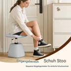 PU Leather Ottoman for Small Space, Swivel Vanity Stool with Adjustable Height,Upholstered Ottoman Foot Rest Under Desk for Living Room, Bedroom, Entryway - Image 7