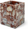 Natural Calacatta Red Marble Makeup Brush Holder, Pen Holder by Unknown