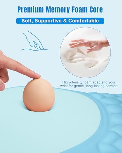 Ergonomic Mouse Pad with Sloped Memory Foam Wrist Rest - Image 3