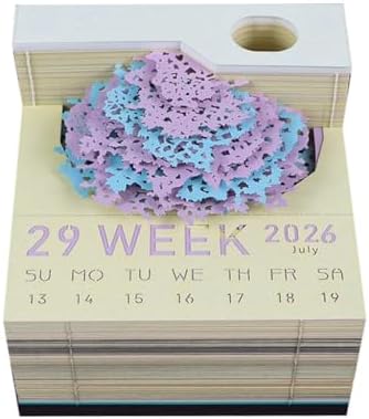 Time Piece Calendar, 2027 Desk Calendar With LED Light - Image 3