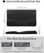 Wrist Rest for Computer Keyboard, 2 in 1 Keyboard Wrist Support Pad, Memory Foam Keyboard Riser Holder Lift Tray with Wrist Pad for Easy Typing for Office Desk, Home, School (Square Black) - Image 4