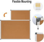 DEVELOP 36x24 Inch Cork Board Bulletin Board, Wall Mounting Pin Memo Notice Cork Board with Silver Aluminium Frame for Office, Home, and Classroom, Includes 10 Push Pins - Image 4
