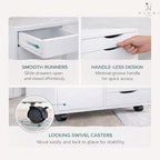 Naomi Home Amy 5-Drawer Rolling Office File Cabinet - White - Image 3