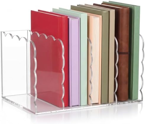 1 PC Scalloped Acrylic Magazine Holder, File Organizer, Standard Style by Suzile