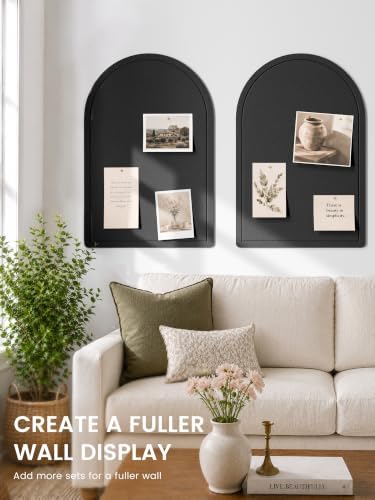 Large Arched Felt Bulletin Board 35.4''×23.6'', Black - Image 4