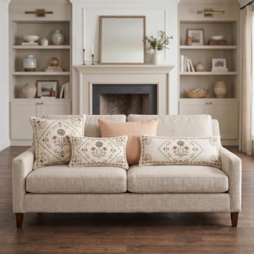 ISAENNE Designer Linen Throw Pillow Cover,Set of 2,28"x12"-Cornucopia B - Image 4