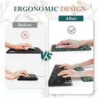 iCasso Mouse Pad with Wrist Rest,Ergonomic Large Desk Mat Set, Deep Green - Image 3