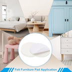 PATIKIL 11" Diameter Felt Furniture Pads, 8 Pack 1/5" Thick Lamp Base Felt Round Soft Adhesive Non-Slip Anti-Scratch Backed Felt Floor Protector for Lamp Furniture DIY Craft, White - Image 7