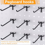 Shimeyao 200 Pcs Peg Board Hooks Stainless Steel Pegs,6 Inch,Black - Image 7