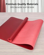 Leather Desk Pad Protector, Red, 48 x 24 - Image 3