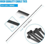 Armpow Black 48 inch Cable Zip Ties Heavy Duty 50 Pack, 200lbs Ultra Exclusive Strong Plastic Wire Ties, Large Cable Ties Extra Long Tie Wraps, Indoor and Outdoor UV Resistant - Image 2