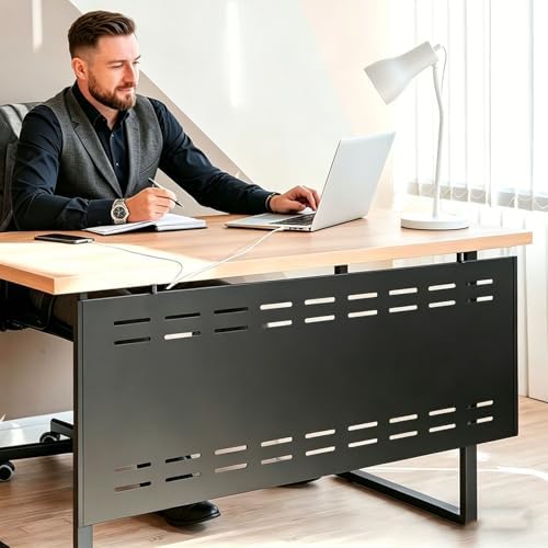Under Desk Privacy Panel, Metal Material, 42.5 x 15.8", Black by HJLKDYM