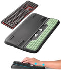 Vaydeer Keyboard Stand with Wrist Rest, Gaming Wrist Support Pad, Ergonomic Hand Rest Arm Soft Memory Foam for Palm Typing Comfort, Keyboard Riser Holder Lift Computer Desk Accessory Office Home-Green by Vaydeer