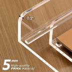 SANRUI 4 Tier Stackable Paper Letter Tray, Acrylic Vertical File Tray A4 Desk Organizer and Accessories Sorter Trays, Clear Workspace Office Supplies Organizers,12inx9.25inx6.6in - Image 6