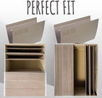 Decorative File Organizer Box Set of 2 - Collapsible Linen Filing Cabinets - Image 5