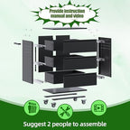 3-Drawer Rolling Tool Chest with Wheels, Pegboard and Push Handle - Image 6
