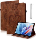 Case for 7" All-New Kindle Paperwhite 12th Generation 2025/2024 & Kindle Colorsoft Signature Edition 2024 7.0 inch, Embossed Premium Leather Cover with Card Slot & Pen Holder, Brown by TUOLISG