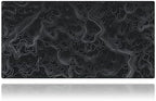 Mega Size Gaming Mouse Pad - Anti Slip Rubber Base - Stitched Edges - Large Desk Mat - 48" x 24" x 0.16" (Mega, Topographic) by Unknown