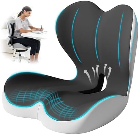 Seat Cushion for Office Chair, Ergonomic Cushion with Lumbar Support Pillow by Unknown