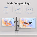 Suptek Dual Monitor Mount Stand-Height Adjustable Gas Spring Monitor Arm Desk Mount for 2 Computer Screens 17 to 34 inches - Each Arm Holds up to 24.25lbs (MD8822) - Image 2