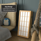 2 ft. Short Desktop Window Pane Shoji Screen - Natural - 8 Panels - Image 5