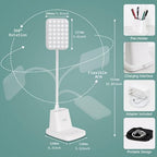 LED Desk Lamp with 10W Wireless Charging & Pen Holder, Snow White - Image 6