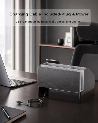 LADSTAG Leather Phone Docking Station for Men - Desk or Nightstand Organizer - Birthday Gifts for Husband, Dad - Anniversary Idea from Wife - Key Holder, Stand Wallet, Watch & Essentials - Image 6