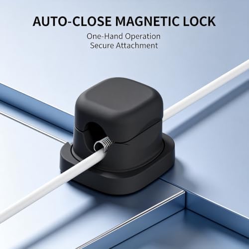 Rotatable Cord Holder for Nightstand 360° Magnetic Cable Clips - Image 4