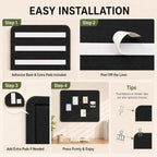 Black Large Felt Bulletin Board for Wall 72 x 48 Inch Frameless - Image 6