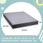 Golden State Art, Drop Front Archival Storage Box, Gray, 20.75x24.75x3 Inch - Image 2