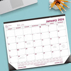 Brownline 2026 Monthly Desk Pad Calendars, 22" x 17", Five-Pack, January-December, English, Burgundy/White - Image 7