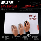 Flash Beyond Glass Gaming Mouse Pad, 400 x 300 mm, White - Image 5