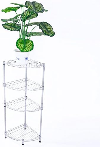4 Tier Storage Racks Shelving, Heavy Steel Pantry Shelves, Adjustable Wire Shelving Rack, Suitable for Garage, Kitchen, Bathroom, Office, 12" W x 12" D x 36" H, Chrome - Image 2