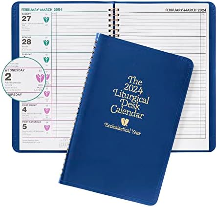 The 2027 Liturgical Desk Calendar | Ecclesiastical Year | Planner Lays Flat on Desk | Keep Track of Daily Catholic Readings | Vestment Color Guide | Organization for Church and Clergy by VILLAGEGIFTIMPORTERS