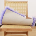 LLB Sheepskin Chair Cover - Office Cushion, Dining Room Pad, Desk Seat for Computer, Fur Area Rug for Living Room, 18x18 Inch (Pack of 1), Taro Purple - Image 5