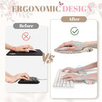 iCasso Beige Keyboard Mat 35.4"x15.7", Desk Protector for Workspace - Image 3