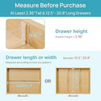 Vtopmart 8 Pack Shallow Drawer Dividers, 2.36" High 12.5"-20.8" Adjustable Expandable Kitchen Drawer Organizer, Clear Plastic Organizer Separators for Flatware, Utensil, Cutlery, Underwear, Clothes - Image 3
