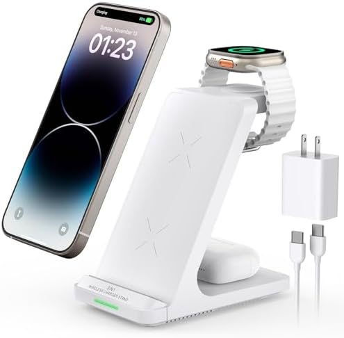 3 in 1 Fast Wireless Charging Station for Multiple Apple Devices by AUKUSE