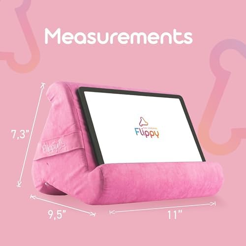 Flippy Original Tablet Pillow Stand & iPad Holder, Gift for Book Lovers & Readers, Multi-Angle Stand with Storage for Lap, Desk & Bed, Compatible with Kindle, Fire, iPad & Samsung, in the Pink Baby - Image 2