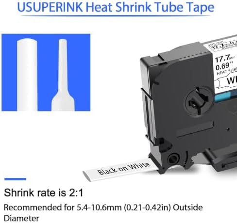 10PK HSe-241 17.7mm Compatible for Brother Ptouch Heat Shrink Tubing - Image 2